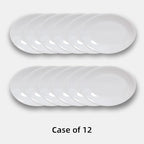 Stoneware Coupe Commercial Grade Dinnerware, Bright White, Oval Platter 13.5" x 10", Case of 12