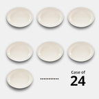 Stoneware Narrow Rim Commercial Grade Dinnerware, America White, Oval Platter 9.5" x 7.25", Cae of 24