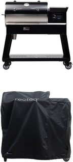 recteq Patio Legend 400 Pellet Smoker Grill with Wi-Fi & App Connectivity, Outdoor Smokers Grills Combo, Temp Range 180° to 700+°, Cover Included