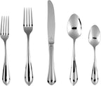 Fortessa Forge 18/10 Stainless Steel Flatware, 5 Piece Place Setting, Service for 1
