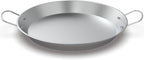 Stainless Steel Pan with 2 Handles, 18.5in Round Grill Griddle for TIKI Solo Stove Cuisinart Fire Pit Kamado Charcoal Grill Weber Kettle and More, Oven and Induction Safe for Indoor & Outdoor Use
