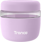 Tronco 24 oz Glass Food Storage Containers with Lids, Airtight, Leak & Spill Proof Glass Lunch Bowls for Meal Prep, Salad, Yogurt, Soup & Stew, Microwave & Dishwasher Safe, BPA-Free, Set of 1
