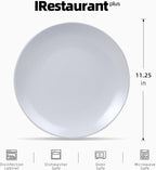 Stoneware Coupe Commercial Grade Dinnerware, Matte White Plate 11.25", Case of 12