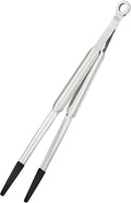 Rosle 12986 Stainless Steel Fine Tipped with Silicone Needle-Nose Pliers Cooking Tongs