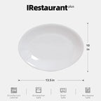 Stoneware Coupe Commercial Grade Dinnerware, Bright White, Oval Platter 13.5" x 10", Case of 12