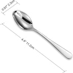 KEAWELL Premium Louise Demitasse Espresso Spoons, 18/10 Stainless Steel, 4.4-Inch Small Size, Dishwasher Safe (4.4 inches, 6)