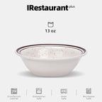 Stoneware Narrow Rim Commercial Grade Dinnerware (Brown Speckle, Fruit 13oz)