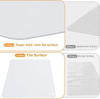 35.5" x 23.6" Extra Large Silicone Mat, Silicone Craft Mat for Placemat Baking Painting Clay Art and More (Translucent)