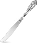 KEAWELL Luxury 20 Pieces 18/10 Stainless Steel Flatware set, Service for 4, silver plated with gold accents, Fine Silverware set and Dishwasher Safe (Silver)