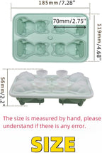 Cute 3D Cat Silicone Ice Cube Tray Mold Cartoon Animal Ice Box BPA-Free (Grey)