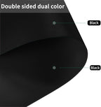 Leather Table Mat - 40x62 Inch Waterproof Easy to Clean Can Conceal Flaws Protector The Table Top from Scratches Used for Dining (Black+Black 40x62)