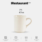 Stoneware Narrow Rim Commercial Grade Dinnerware (America White, Mug 8.5oz)