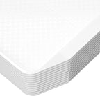 12-Piece White Plastic Fast Food Serving Trays,16.83 by 11.92-Inch