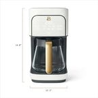 Beautiful 12-Cup Programmable Coffee Maker – Auto Brew, Digital Timer, Glass Carafe (White Icing)