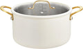 BEZIA 8 Quart Stainless Steel Stock Pot, Casserole with Lid, Large Cooking Pot, Soup Pot wiht Sturdy Handle, Compatible with Most Cooktops, Even Heat Distribution