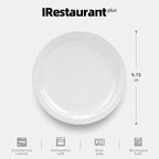 Stoneware Narrow Rim Commercial Grade Dinnerware (Bright White, Plate 9 5/8")
