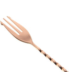 Barfly Fork Bar Spoon, End 15 3/4" (40 cm), Copper
