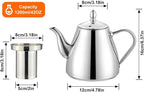 SANQIAHOME Stainless Steel Teapot with Infuser 1200ml
