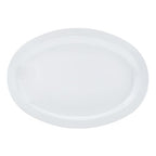 Amazon Basics Melamine (Plastic )Oval Platter Narrow Rim, 6 Piece Set, 13 in x 9.75 in, White