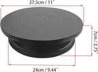 Cake Decorating Turntable 11 Inch Cake Turntable Anti-Slip Rotating Cake Stand for Decorating(1pcs Black)
