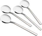 Round Soup Spoon, 12 Pieces Stainless Steel Bouillon Spoons