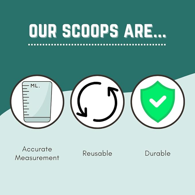 50 mL (50 CC | 1.69 Oz.) Long Handle Scoop for Measuring Coffee, Pet Food, Grains, Protein, Spices and Other Dry Goods (Pack of 25)