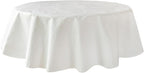 Benson Mills Deluxe Heavy Duty Vinyl Table Pad, Premium Table Protector, Waterproof with Flannel Backing, Quilted Design and Customizable (Off-White, 70" Round)