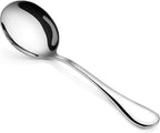 Artaste Rain 18/10 Stainless Steel (Silver (Set of 12), Bouillon Spoon (6-Inch))
