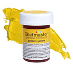Chefmaster Golden Yellow Gel Food Coloring | Vibrant Color | Professional-Grade Dye for Icing, Frosting, Fondant | Baking & Decorating | Fade-Resistant | Easy-to-Use | Made in USA | 1 oz