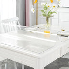 Warmstar Clear Table Cover Protector 34 x 48 Inch,1.5mm Thick Plastic Table Cover Rectangle,PVC Clear Table Protector,Desk Protector Mat for Kitchen, Dresser, Writing Desk，Dining Room Table