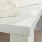 Benson Mills Deluxe Heavy Duty Vinyl Table Pad, Premium Table Protector, Waterproof with Flannel Backing, Quilted Design and Customizable (Off-White, 52" X 120" Rectangular)
