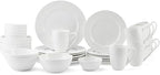 Mikasa Trellis Bone China Lightweight Chip Resistant 40 Piece Dinnerware Set, Service for 8