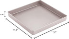 CHEFMADE 11-Inch Baking Sheet Pan, Non-Stick Square Jelly Roll Bakeware for Oven Roasting Meat Bread Battenberg Pizzas Pastries 11.2" x 11.2" x 1.4" (Champagne Gold)