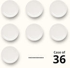 Stoneware Narrow Rim Commercial Grade Dinnerware, America White, Plate 7.25", Case of 36