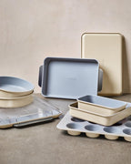 Caraway Non-Stick Ceramic 9” Circle Pan - Naturally Slick Ceramic Coating - Non-Toxic, PTFE & PFOA Free - Perfect for Birthday Cakes, Tartes, & More - Marigold