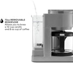 2-in-1 Hot & Iced Coffee Maker for Pods & Grounds – 12-Cup Glass Carafe & Single-Serve Brewer, 72oz Reservoir, Strong Brew, Extra Hot, Brew Over Ice, MultiStream Tech, Compact Design (Gray)
