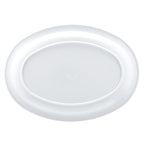Amazon Basics Melamine (Plastic )Oval Platter Narrow Rim, 6 Piece Set, 13 in x 9.75 in, White