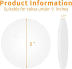 10pcs Cake Boards Drums 9 Inch Round Sturdy Corrugated Cardboard Base,1/2 Thick Drums Cake Base Sturdy Multiple Layers of Cardboard for Heavy or Multi Layer Cakes Base para Pastel (9inch/10pcs)