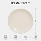 Stoneware Coupe Commercial Grade Dinnerware, Ivory, Plate 9", Case of 24
