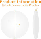 10pcs 16inch Food Grade Cake Rounds,1/2" Thick Cake Base Sturdy Multiple Layers of Corrugated Cardboard for Heavy or Multi Layer Cakes, Pastry, Display (16inch/10pcs)