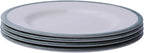 Portmeirion Potter's Brushstroke Dinner Plate (Set of 4) - 8" Earthenware Plates with Classic Brushstroke Rim - Microwave, Dishwasher, Freezer, Oven Safe - Ideal Modern Dinnerware Set (Green)