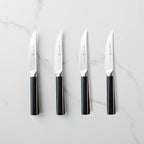 Schmidt Brothers - Crosstown Series 4-Piece Steak Knife Set, High-Carbon German Stainless Steel Cutlery, Double Cross Tang Handles