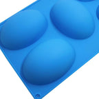 3 Packs 5 Cavities Easter Eggs Silicone Mold,findTop Baking Mold Cake Pan, Biscuit Chocolate Mold, Ice Cube Tray, Soap Mold