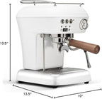 Ascaso Dream PID, Programmable Home Espresso Machine w/Volumetric Controls, 120V (Polar White)