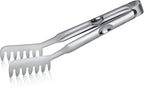 Pleafind 11.4 Inch Pasta Tong, Pasta Tongs with Fluted Handles, Stainless Steel Pasta Tongs, Comfortable and Easy to Grip, Kitchen Pasta Clip,Spaghetti clips for pasta cooking & grilling & baking