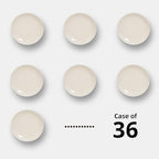 Stoneware Coupe Commercial Grade Dinnerware, Ivory(America White) Plate 6.5", Case of 36