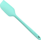 14in Extra Long Silicone Spatula: U-Taste 480ºF Heat Resistant Flexible Baking Mixer Scraper, Large Rubber Mixing Stirring Scraping Seamless Kitchen Turner Utensil for Nonstick Cookware (Aqua Sky)