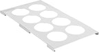 Restaurantware Squeeze Bottle Template Pack of 1 Stainless Steel 8 Hole Holder Top, 2.5" Diameter Fits 1/3 Size Food Pans, Dishwasher Friendly Integrated Lip Design Holder Top for Condiment Bottles