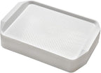 12-Piece White Plastic Fast Food Serving Trays,16.83 by 11.92-Inch