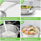 Duxtop Stainless Steel Pots and Pans Set, 17PC Induction Cookware Set - Image 6